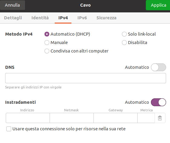 DNS IPv4 Ubuntu