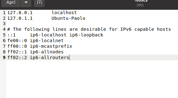 Il file hosts