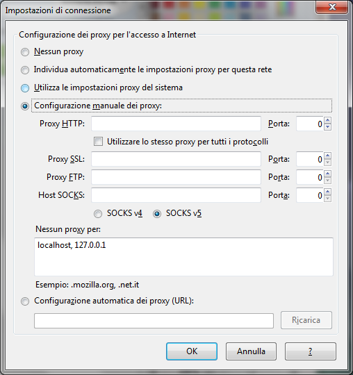 Impostare un Proxy