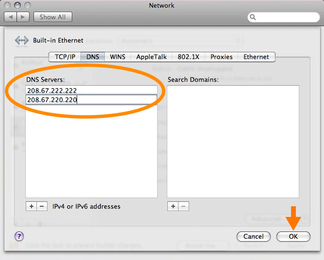 Selezionare DNS