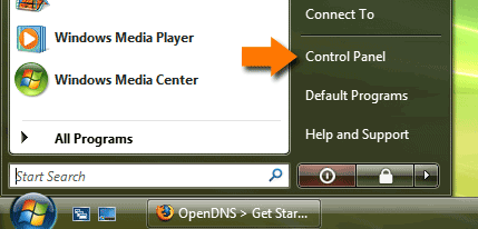 Per Cambiare DNS con Windows Vista, vai al Pannello di Controllo