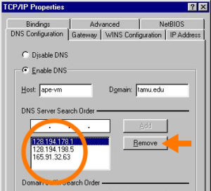 configurazione DNS