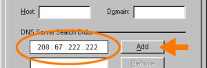 Introduci nuovi IP/DNS