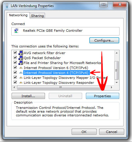 Windows 7 TCP/IPv4