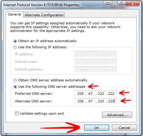 Cambiare DNS su Windows 7