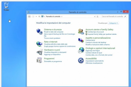 Pannello di controllo Windows 8